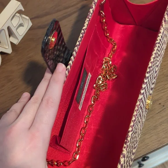 Rafe New York Woven Straw Clutch Handbag - Picture 5 of 7